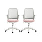 Modern Adjustable Arms Office Chair Height-adjustable Task Chair for Office Pink 2 Piece Set Clearhalo 'furn' 'furn_office_chair' 'Furniture' 'Office Chairs' 'Office Furniture' 'office_chair' 6702711