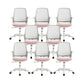 Modern Adjustable Arms Office Chair Height-adjustable Task Chair for Office Pink 8 Piece Set Clearhalo 'furn' 'furn_office_chair' 'Furniture' 'Office Chairs' 'Office Furniture' 'office_chair' 6702714