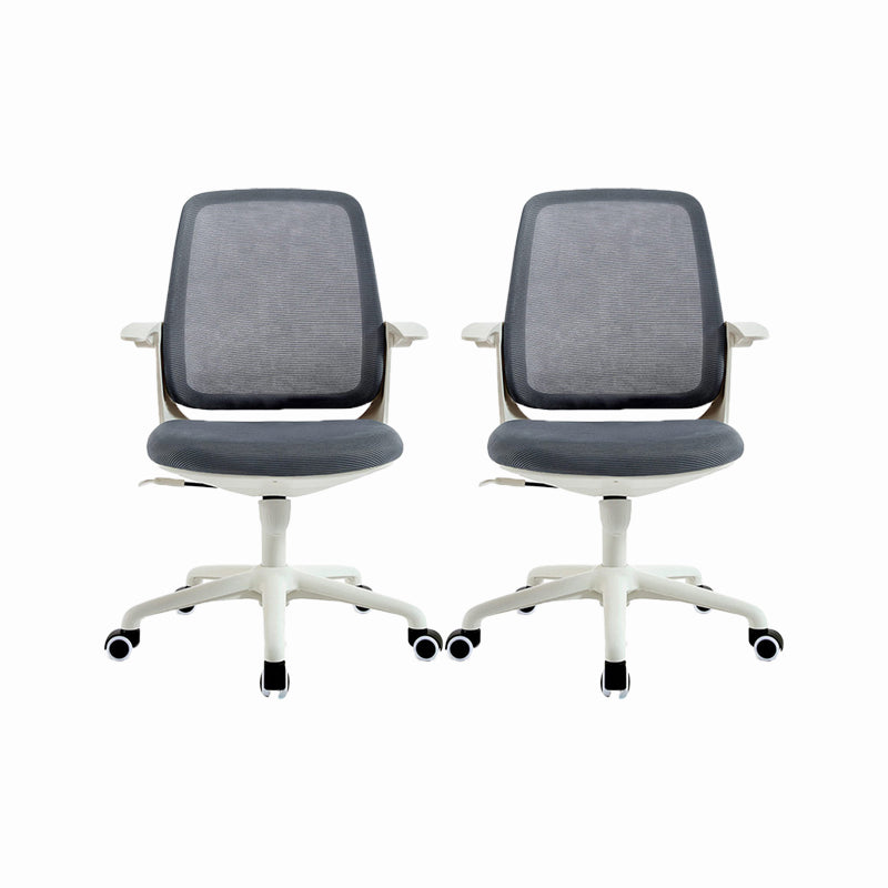 Modern Adjustable Arms Office Chair Height-adjustable Task Chair for Office Grey 2 Piece Set Clearhalo 'furn' 'furn_office_chair' 'Furniture' 'Office Chairs' 'Office Furniture' 'office_chair' 6702715
