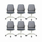 Modern Adjustable Arms Office Chair Height-adjustable Task Chair for Office Grey 6 Piece Set Clearhalo 'furn' 'furn_office_chair' 'Furniture' 'Office Chairs' 'Office Furniture' 'office_chair' 6702717