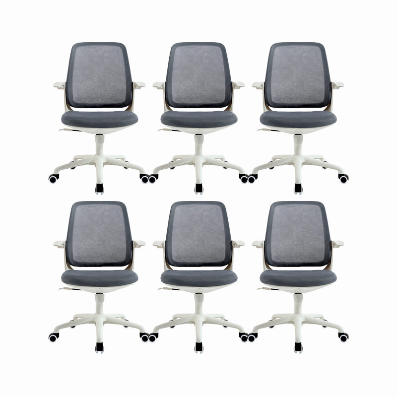 Modern Adjustable Arms Office Chair Height-adjustable Task Chair for Office Grey 6 Piece Set Clearhalo 'furn' 'furn_office_chair' 'Furniture' 'Office Chairs' 'Office Furniture' 'office_chair' 6702717