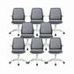 Modern Adjustable Arms Office Chair Height-adjustable Task Chair for Office Grey 8 Piece Set Clearhalo 'furn' 'furn_office_chair' 'Furniture' 'Office Chairs' 'Office Furniture' 'office_chair' 6702718