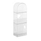 Acrylic Closed Back Bookshelf Standard Glam Bookcase with Shelves