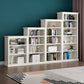 Modern Style Closed Back Bookshelf Standard Wooden Bookcase in White