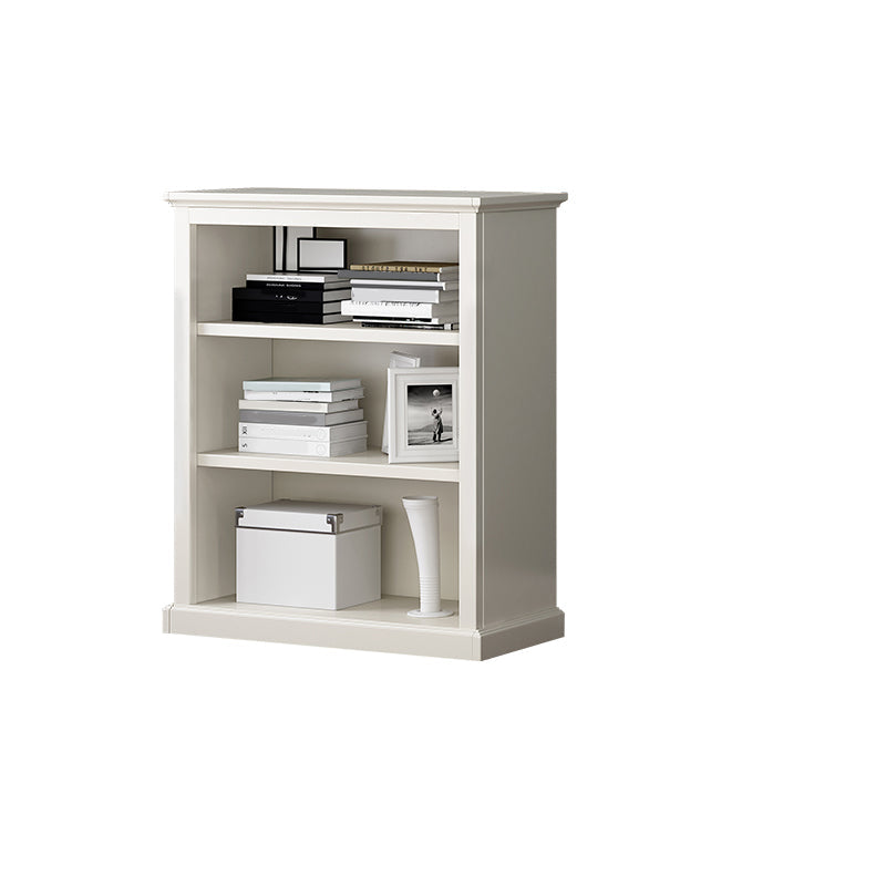 Modern Style Closed Back Bookshelf Standard Wooden Bookcase in White