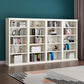 Modern Style Closed Back Bookshelf Standard Wooden Bookcase in White