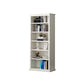 Modern Style Closed Back Bookshelf Standard Wooden Bookcase in White