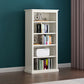 Modern Style Closed Back Bookshelf Standard Wooden Bookcase in White