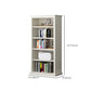 Modern Style Closed Back Bookshelf Standard Wooden Bookcase in White