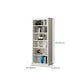 Modern Style Closed Back Bookshelf Standard Wooden Bookcase in White