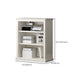 Modern Style Closed Back Bookshelf Standard Wooden Bookcase in White