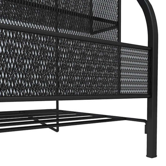 Standard Closed Back Bookshelf Metal Contemporary Bookcase with Shelves