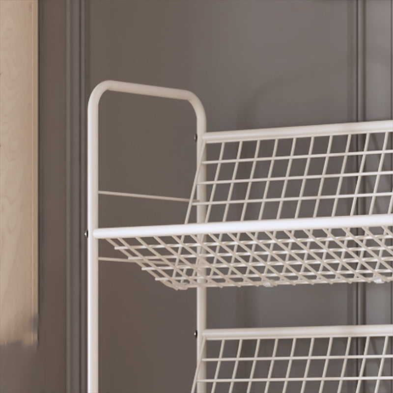 Contemporary Metal Bookcase Standard Closed Back Bookshelf with Shelves