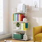 Contemporary Metal Bookcase Standard Closed Back Bookshelf with Shelves