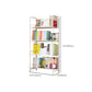 Contemporary Metal Bookcase Standard Closed Back Bookshelf with Shelves