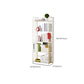 Contemporary Metal Bookcase Standard Closed Back Bookshelf with Shelves