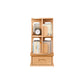 Contemporary Wooden Bookcase Standard Closed Back Bookshelf with Drawer