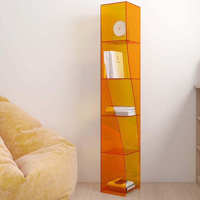 Modern Style Closed Back Bookshelf Vertical Acrylic Bookcase Clearhalo 'Bookcases' 'furn' 'furn_bookcases' 'Furniture' 'Office Furniture' 6703734