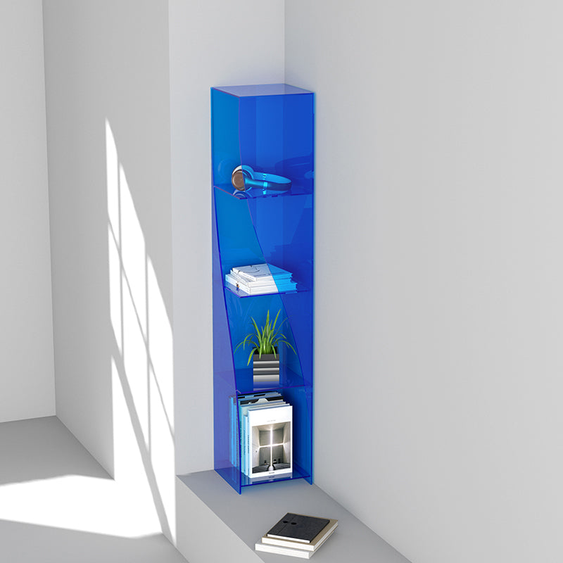 Modern Style Closed Back Bookshelf Vertical Acrylic Bookcase Clearhalo 'Bookcases' 'furn' 'furn_bookcases' 'Furniture' 'Office Furniture' 6703738