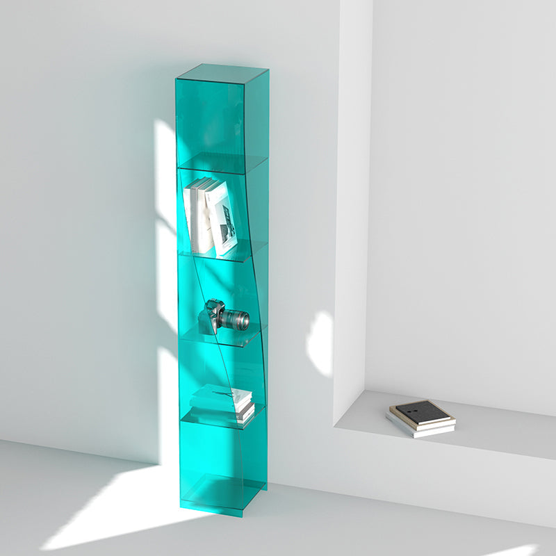 Modern Style Closed Back Bookshelf Vertical Acrylic Bookcase Clearhalo 'Bookcases' 'furn' 'furn_bookcases' 'Furniture' 'Office Furniture' 6703741