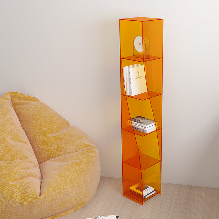 Modern Style Closed Back Bookshelf Vertical Acrylic Bookcase Clearhalo 'Bookcases' 'furn' 'furn_bookcases' 'Furniture' 'Office Furniture' 6703751