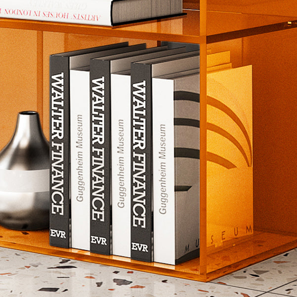Glam Standard Acryl Bookshelf Gesloten Back -boekenkast met planken