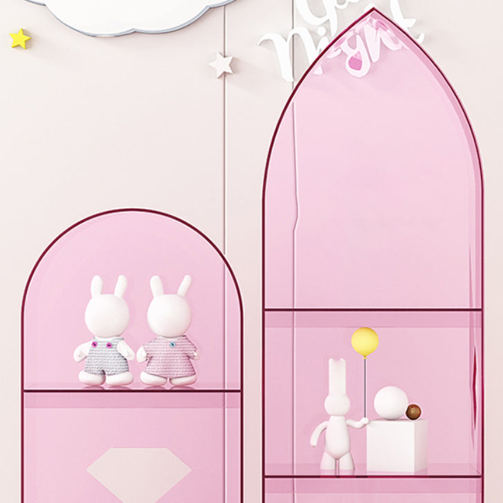 Acryl gesloten terug boekenkast standaard glamour boekenplank met planken