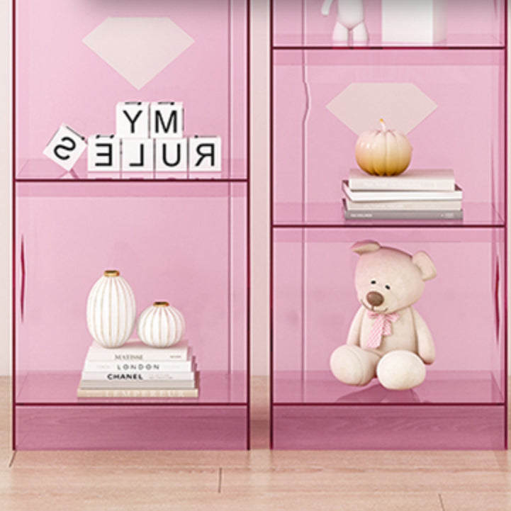 Acryl gesloten terug boekenkast standaard glamour boekenplank met planken