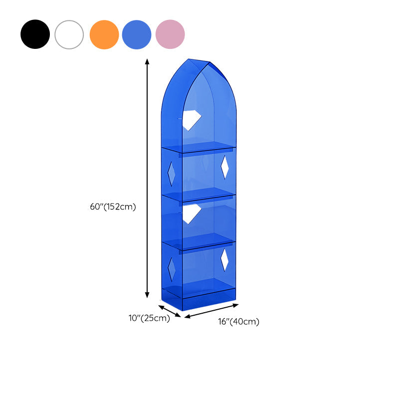 Acryl gesloten terug boekenkast standaard glamour boekenplank met planken