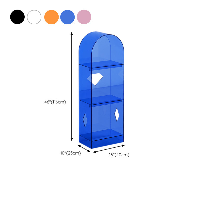 Acryl gesloten terug boekenkast standaard glamour boekenplank met planken