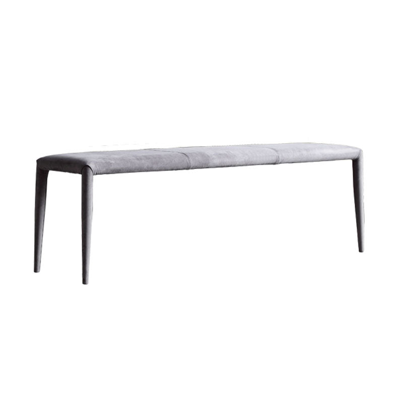 Contemporary Upholstered Bench Rectangle Seating Bench in Gray with 4 Legs Clearhalo 'Benches' 'Chairs & Seating' 'furn' 'furn_benches' 'Furniture' 'Living Room Furniture' 6703856