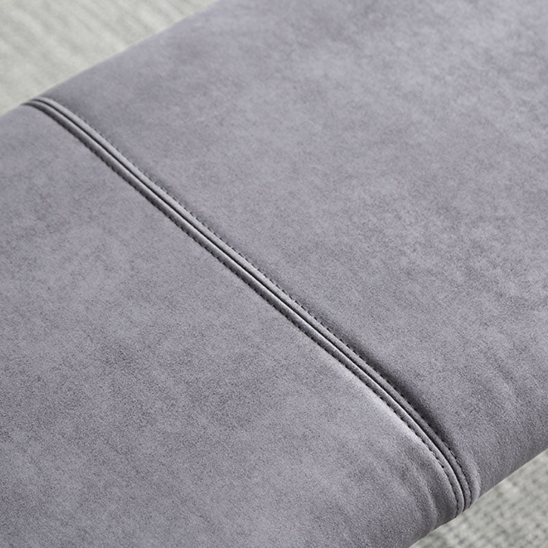 Contemporary Upholstered Bench Rectangle Seating Bench in Gray with 4 Legs Clearhalo 'Benches' 'Chairs & Seating' 'furn' 'furn_benches' 'Furniture' 'Living Room Furniture' 6703859