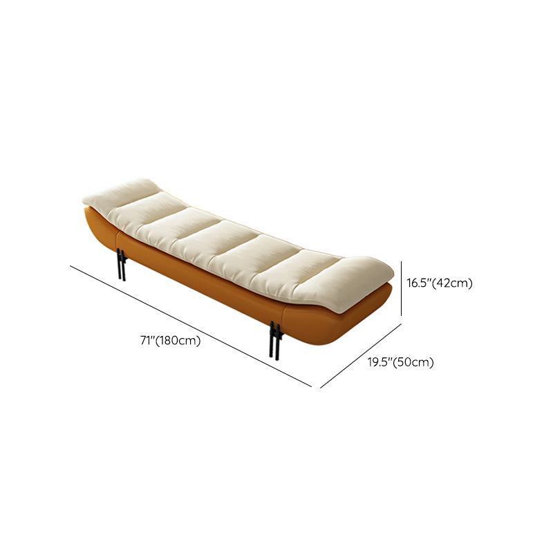 19.5-inch Width Modern Seating Bench Cushioned Bedroom Bench Clearhalo 'Benches' 'Chairs & Seating' 'furn' 'furn_benches' 'Furniture' 'Living Room Furniture' 6703874