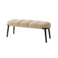 Contemporary Upholstered Bench Home Seating Bench with 4 Legs Off-White Clearhalo 'Benches' 'Chairs & Seating' 'furn' 'furn_benches' 'Furniture' 'Living Room Furniture' 6703886