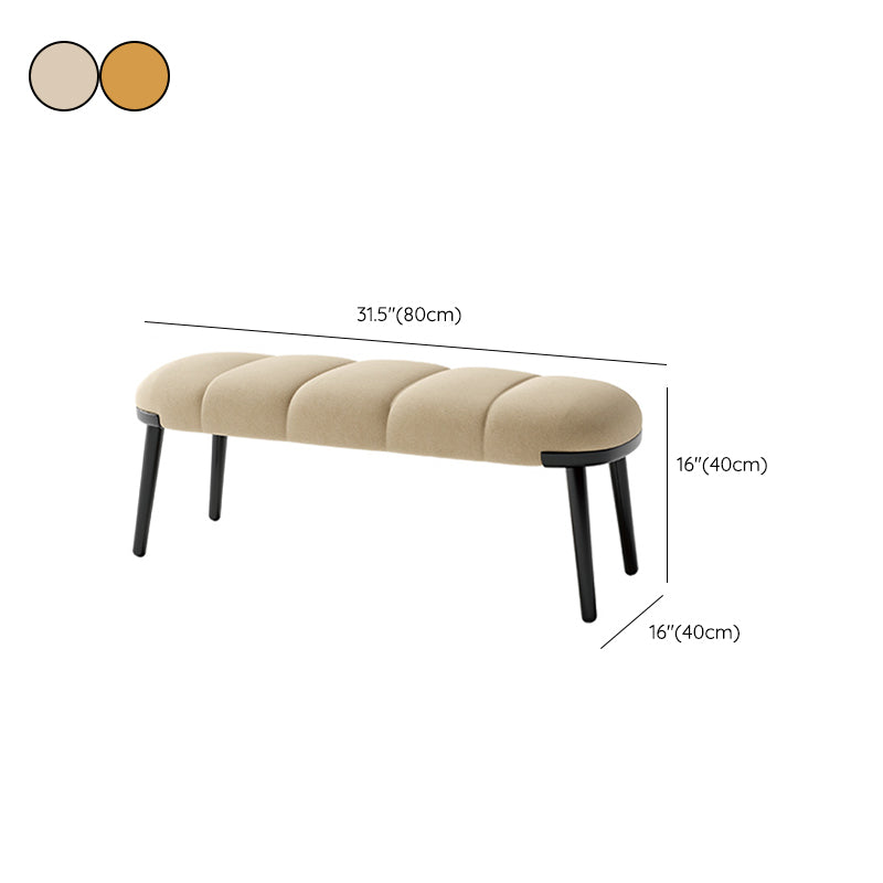 Contemporary Upholstered Bench Home Seating Bench with 4 Legs Clearhalo 'Benches' 'Chairs & Seating' 'furn' 'furn_benches' 'Furniture' 'Living Room Furniture' 6703889