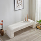 Contemporary Upholstered Bench Home Seating Bench in White with Legs 59.1"L x 15.7"W x 16.9"H Clearhalo 'Benches' 'Chairs & Seating' 'furn' 'furn_benches' 'Furniture' 'Living Room Furniture' 6703894