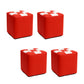 Purple Modern Pouf Leather Check Print Pouf for Drawing Room Watermelon Red 4 Piece Set Clearhalo 'furn' 'furn_ottomans_poufs' 'Furniture' 'Living Room Furniture' 'Ottomans & Poufs' 'ottomans_poufs' 6704106