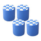 Modern Round Pouf Plaid Pattern Leather Pouf for Drawing Room Blue 4 Piece Set Clearhalo 'furn' 'furn_ottomans_poufs' 'Furniture' 'Living Room Furniture' 'Ottomans & Poufs' 'ottomans_poufs' 6704149