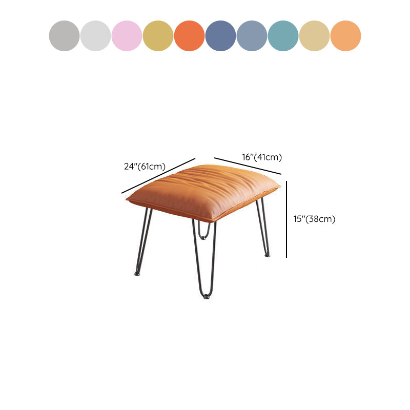 Contemporary Rocking Chair Faux Leather Water Resistant Plain Rocker Chair with Ottoman