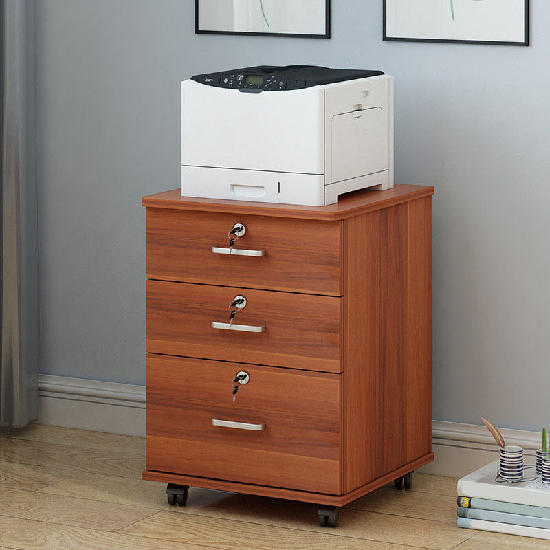 Industrial Cabinet Wood Locking Drawers and Storage Filing Cabinet with Wheels Walnut 3 Clearhalo 'Filing Cabinets' 'filling_cabinets' 'furn' 'furn_filling_cabinets' 'Furniture' 'Office Furniture' 6704235