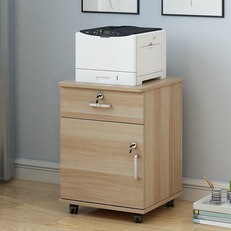 Industrial Cabinet Wood Locking Drawers and Storage Filing Cabinet with Wheels Wood 2 Clearhalo 'Filing Cabinets' 'filling_cabinets' 'furn' 'furn_filling_cabinets' 'Furniture' 'Office Furniture' 6704248