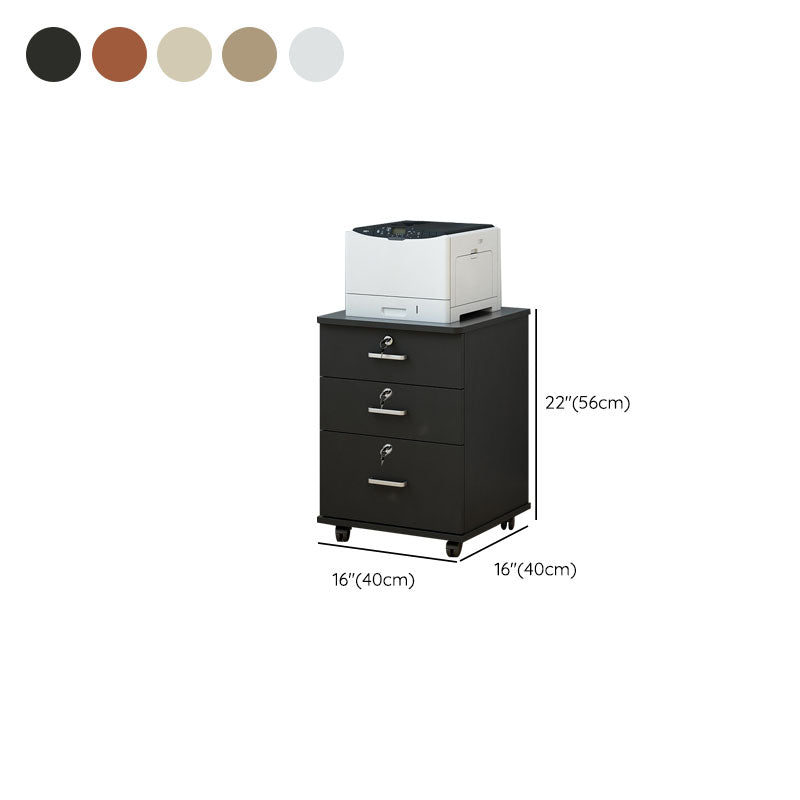 Industrial Cabinet Wood Locking Drawers and Storage Filing Cabinet with Wheels Clearhalo 'Filing Cabinets' 'filling_cabinets' 'furn' 'furn_filling_cabinets' 'Furniture' 'Office Furniture' 6704253