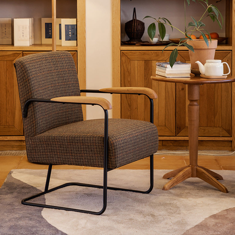 Arms Included Chair with wooden handrail 32.67" Wide Armchair for Living Room Clearhalo 'Accent Chairs' 'accent_chairs' 'Chairs & Seating' 'furn' 'furn_accent_chairs' 'Furniture' 'Living Room Furniture' 6704321