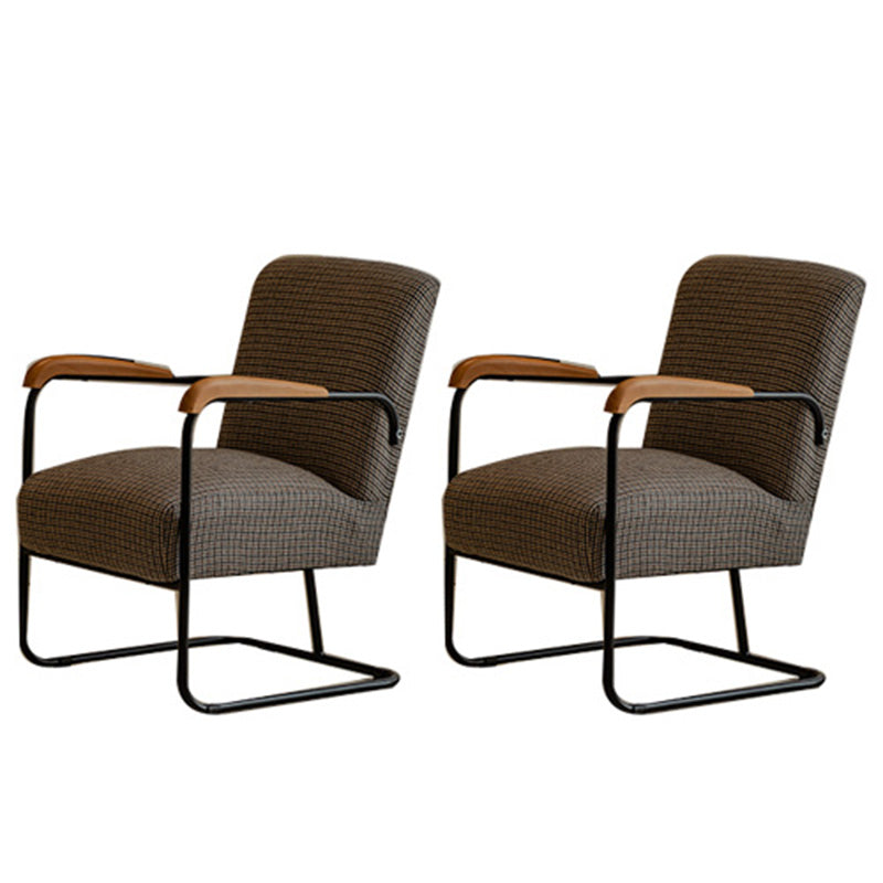 Arms Included Chair with wooden handrail 32.67" Wide Armchair for Living Room Coffee Wool Blend 2 Piece Set Clearhalo 'Accent Chairs' 'accent_chairs' 'Chairs & Seating' 'furn' 'furn_accent_chairs' 'Furniture' 'Living Room Furniture' 6704332