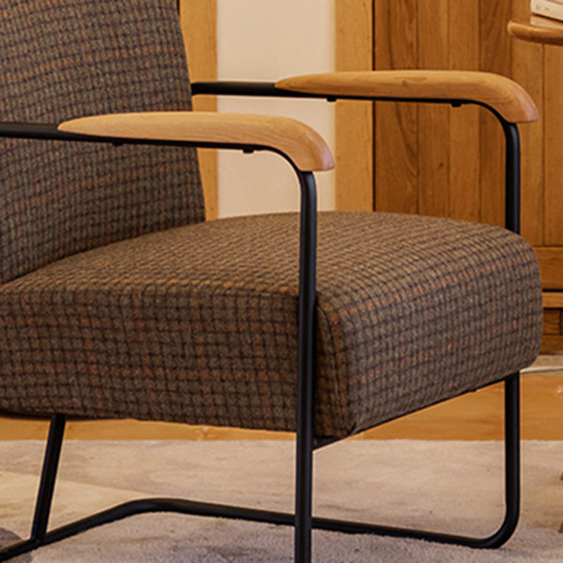 Arms Included Chair with wooden handrail 32.67" Wide Armchair for Living Room Clearhalo 'Accent Chairs' 'accent_chairs' 'Chairs & Seating' 'furn' 'furn_accent_chairs' 'Furniture' 'Living Room Furniture' 6704335