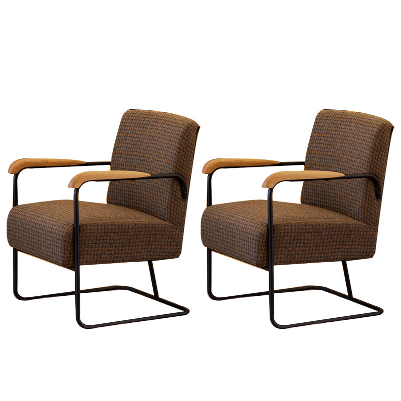 Arms Included Chair with wooden handrail 32.67" Wide Armchair for Living Room Dark Green Wool Blend 2 Piece Set Clearhalo 'Accent Chairs' 'accent_chairs' 'Chairs & Seating' 'furn' 'furn_accent_chairs' 'Furniture' 'Living Room Furniture' 6704337