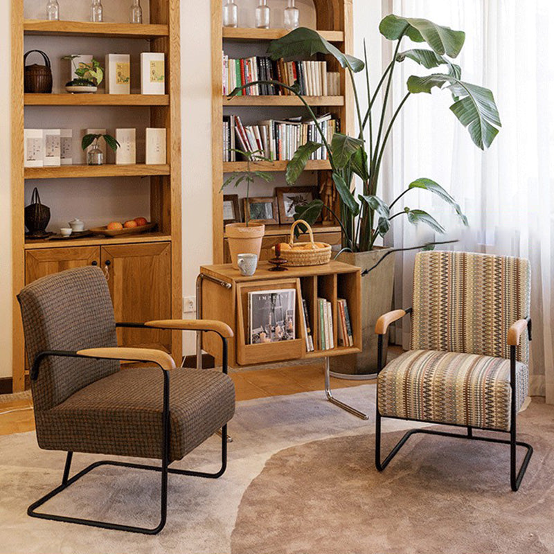 Arms Included Chair with wooden handrail 32.67" Wide Armchair for Living Room Clearhalo 'Accent Chairs' 'accent_chairs' 'Chairs & Seating' 'furn' 'furn_accent_chairs' 'Furniture' 'Living Room Furniture' 6704342