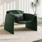37.4" Wide Faux Leather Armchair Arms Included Chair for Living Room Green Faux Leather 1 Piece Clearhalo 'Accent Chairs' 'accent_chairs' 'Chairs & Seating' 'furn' 'furn_accent_chairs' 'Furniture' 'Living Room Furniture' 6704384
