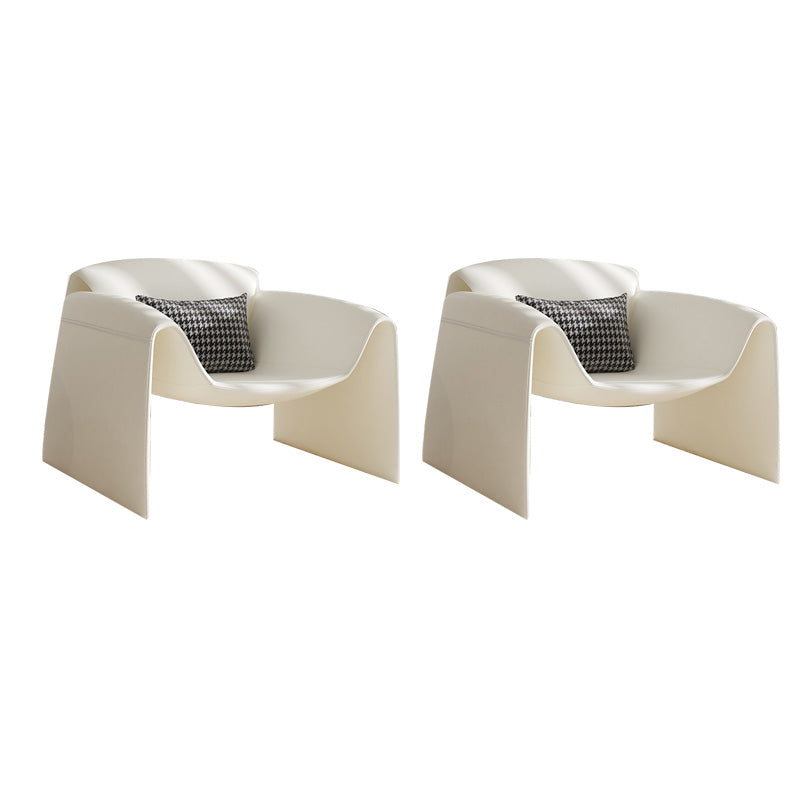 37.4" Wide Faux Leather Armchair Arms Included Chair for Living Room Off-White Faux Leather 2 Piece Set Clearhalo 'Accent Chairs' 'accent_chairs' 'Chairs & Seating' 'furn' 'furn_accent_chairs' 'Furniture' 'Living Room Furniture' 6704402