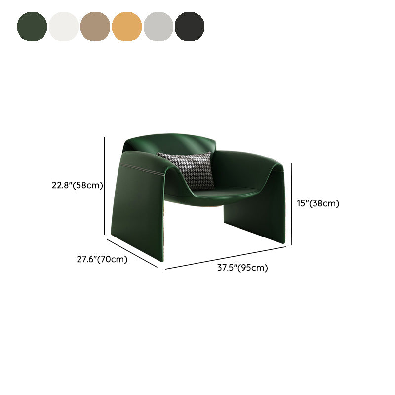 37.4" Wide Faux Leather Armchair Arms Included Chair for Living Room Clearhalo 'Accent Chairs' 'accent_chairs' 'Chairs & Seating' 'furn' 'furn_accent_chairs' 'Furniture' 'Living Room Furniture' 6704407